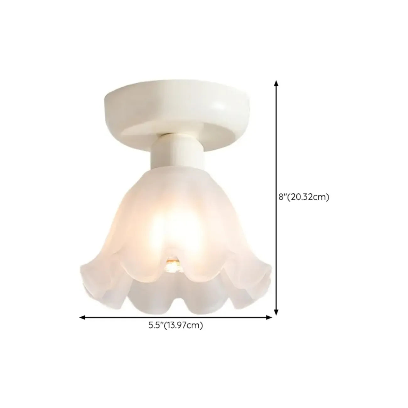 5 to 9 Inch Modern Semi-Flush Ceiling Light for Living Room