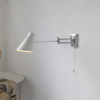 Minimalist Pull Chain Swing Arm Wall Light for Bedroom Decor
