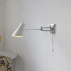 Minimalist Pull Chain Swing Arm Wall Light for Bedroom Decor