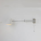 Minimalist Pull Chain Swing Arm Wall Light for Bedroom Decor