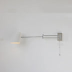Minimalist Pull Chain Swing Arm Wall Light for Bedroom Decor