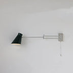 Minimalist Pull Chain Swing Arm Wall Light for Bedroom Decor