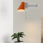 Minimalist Pull Chain Swing Arm Wall Light for Bedroom Decor