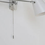 Minimalist Pull Chain Swing Arm Wall Light for Bedroom Decor