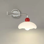 Elegant Cream Acrylic Swing Arm Wall Sconce Multi Dimming