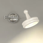 Elegant Cream Acrylic Swing Arm Wall Sconce Multi Dimming