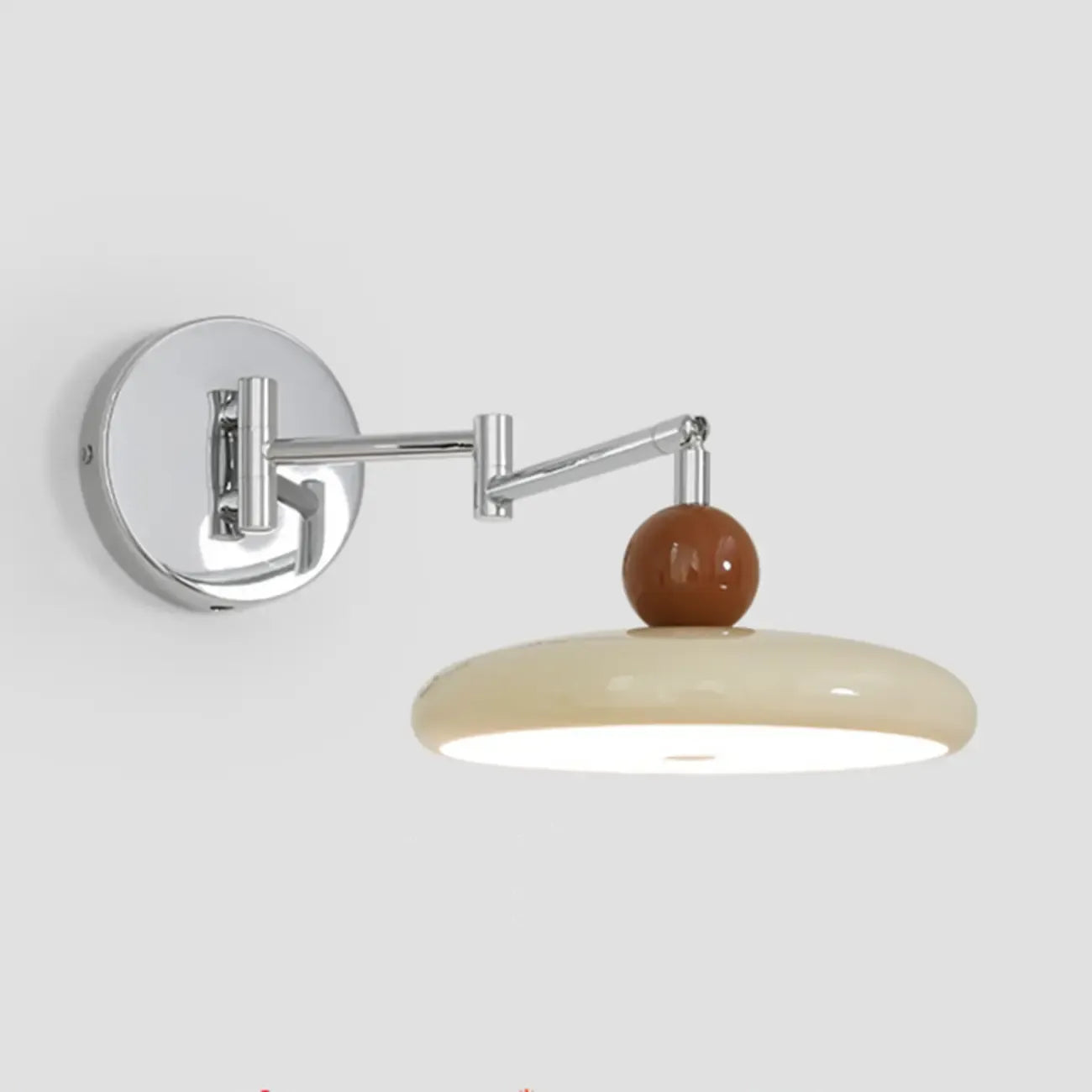 Elegant Cream Acrylic Swing Arm Wall Sconce Multi Dimming