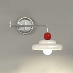 Elegant Cream Acrylic Swing Arm Wall Sconce Multi Dimming