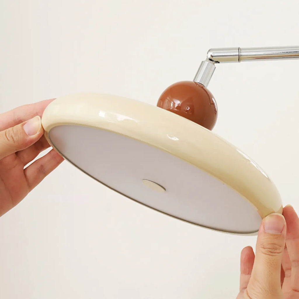 Elegant Cream Acrylic Swing Arm Wall Sconce Multi Dimming