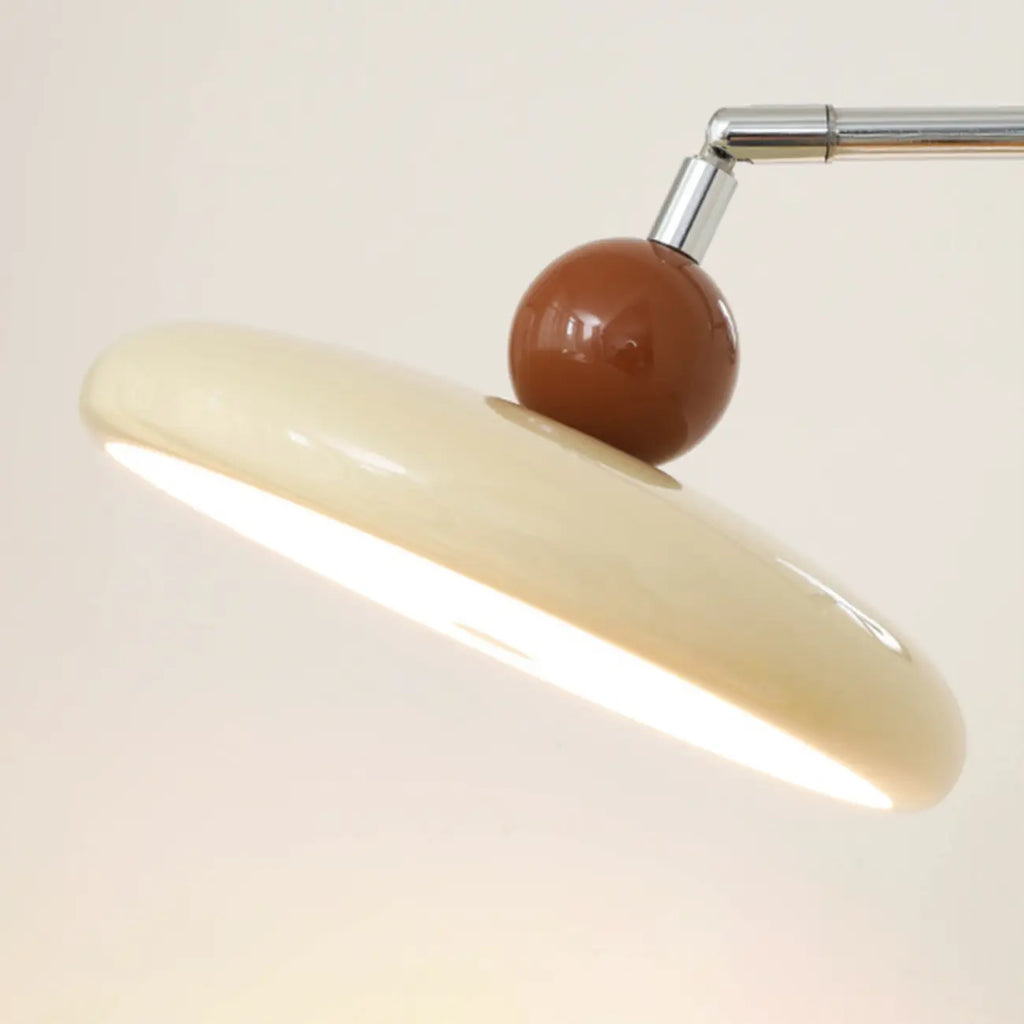 Elegant Cream Acrylic Swing Arm Wall Sconce Multi Dimming