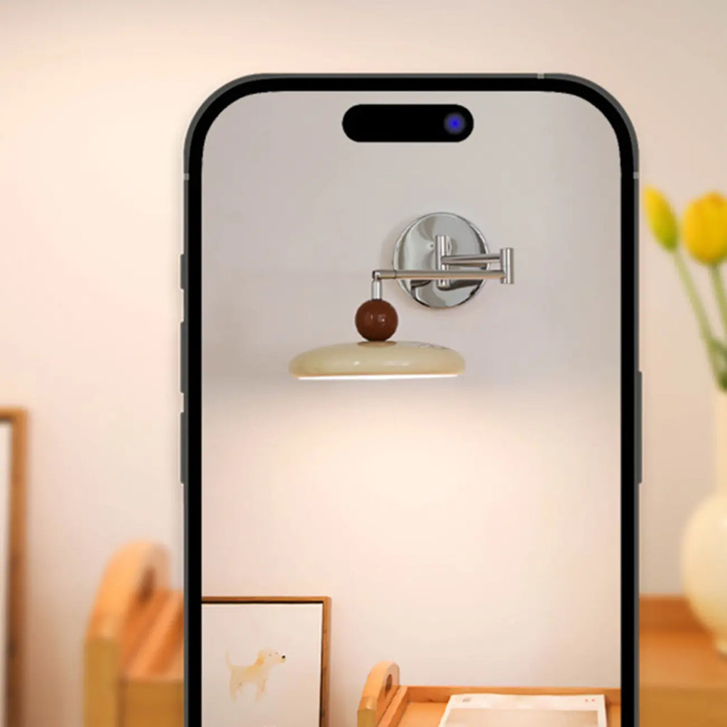 Elegant Cream Acrylic Swing Arm Wall Sconce Multi Dimming