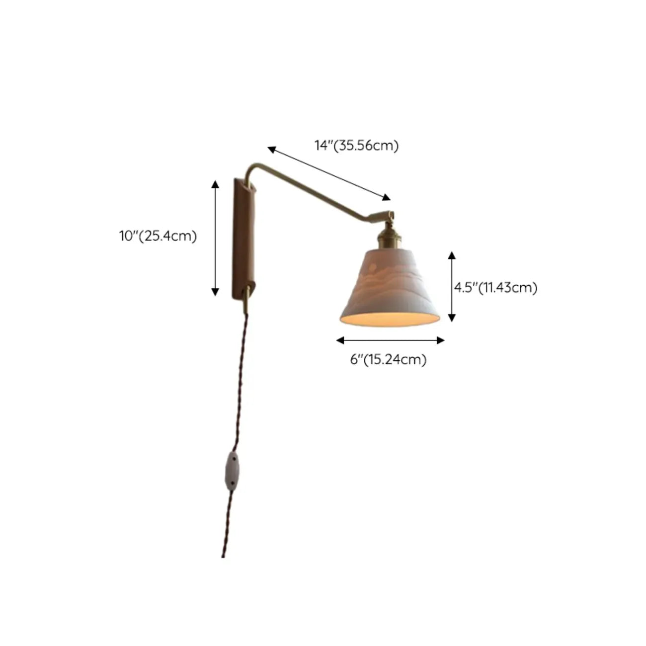 Mini Artistic Ceramic Shade Wall Light for Home Environment