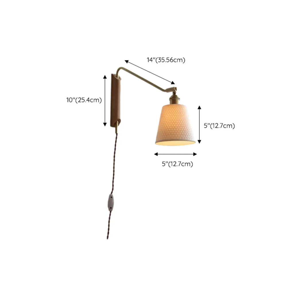 Mini Artistic Ceramic Shade Wall Light for Home Environment