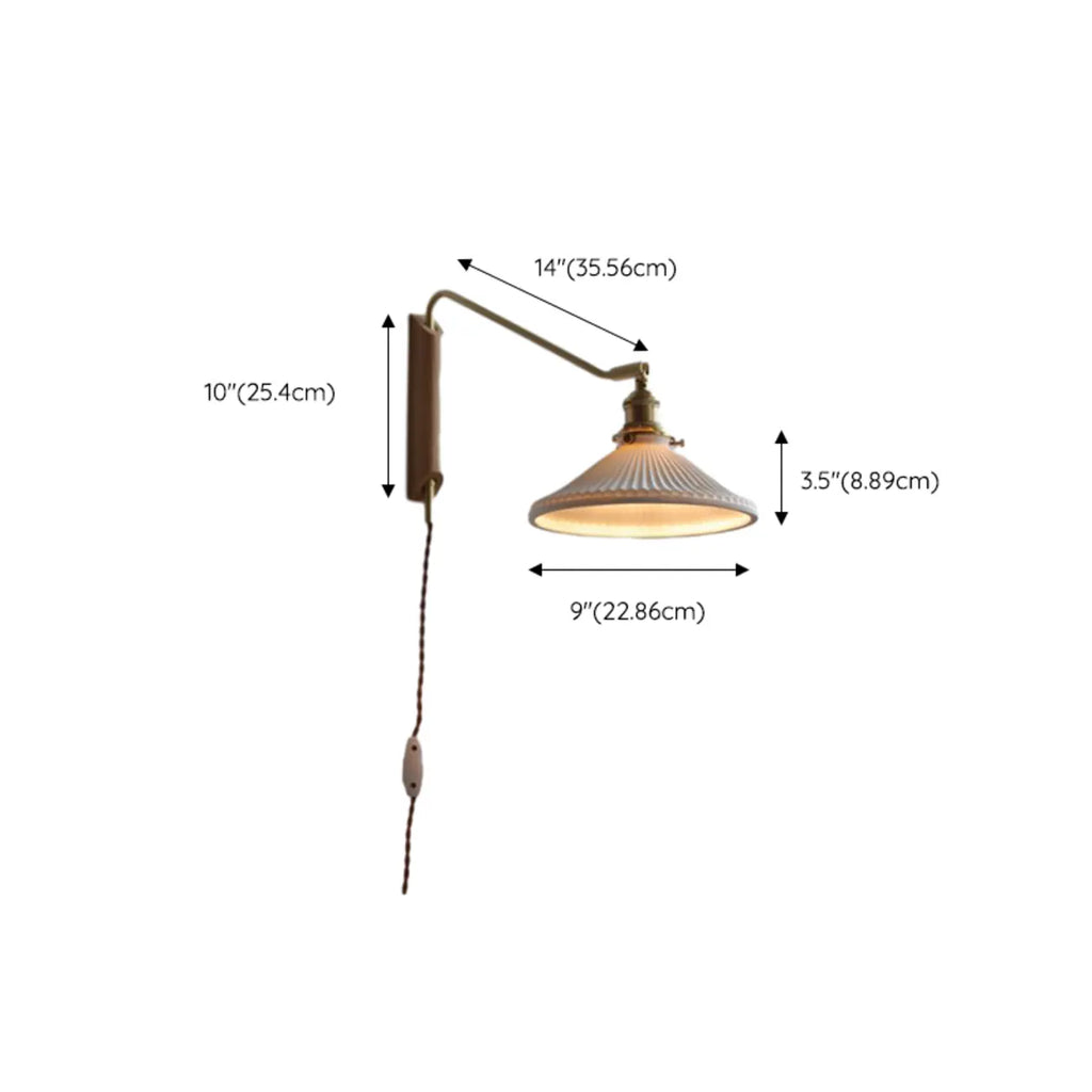 Mini Artistic Ceramic Shade Wall Light for Home Environment