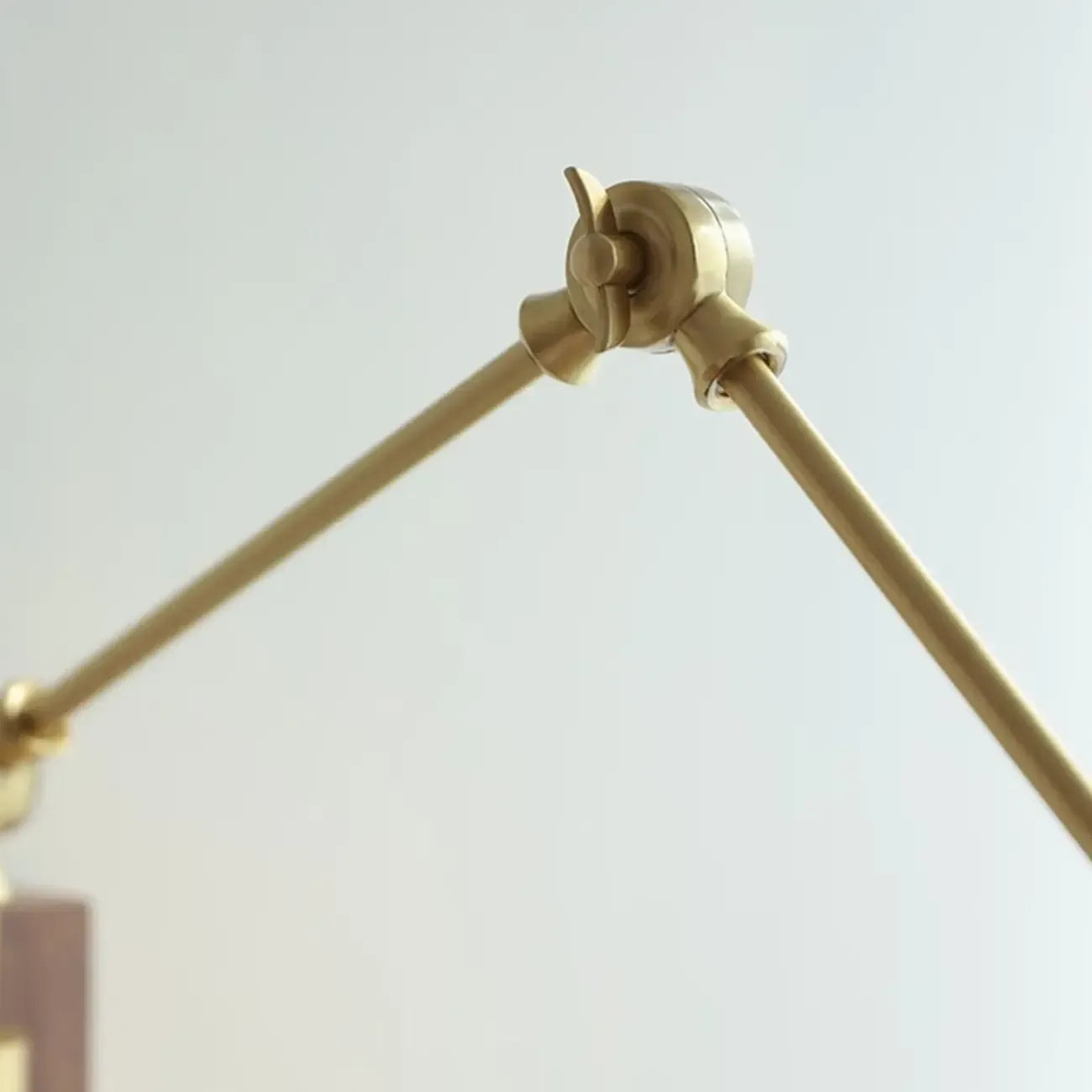 Vintage Swing Arm Wall Light with Pleated Fabric Shade