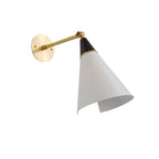 Adjustable Trendy White Cone Swing Arm Wall Sconce