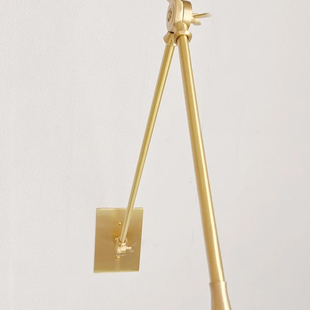 Adjustable Trendy White Cone Swing Arm Wall Sconce