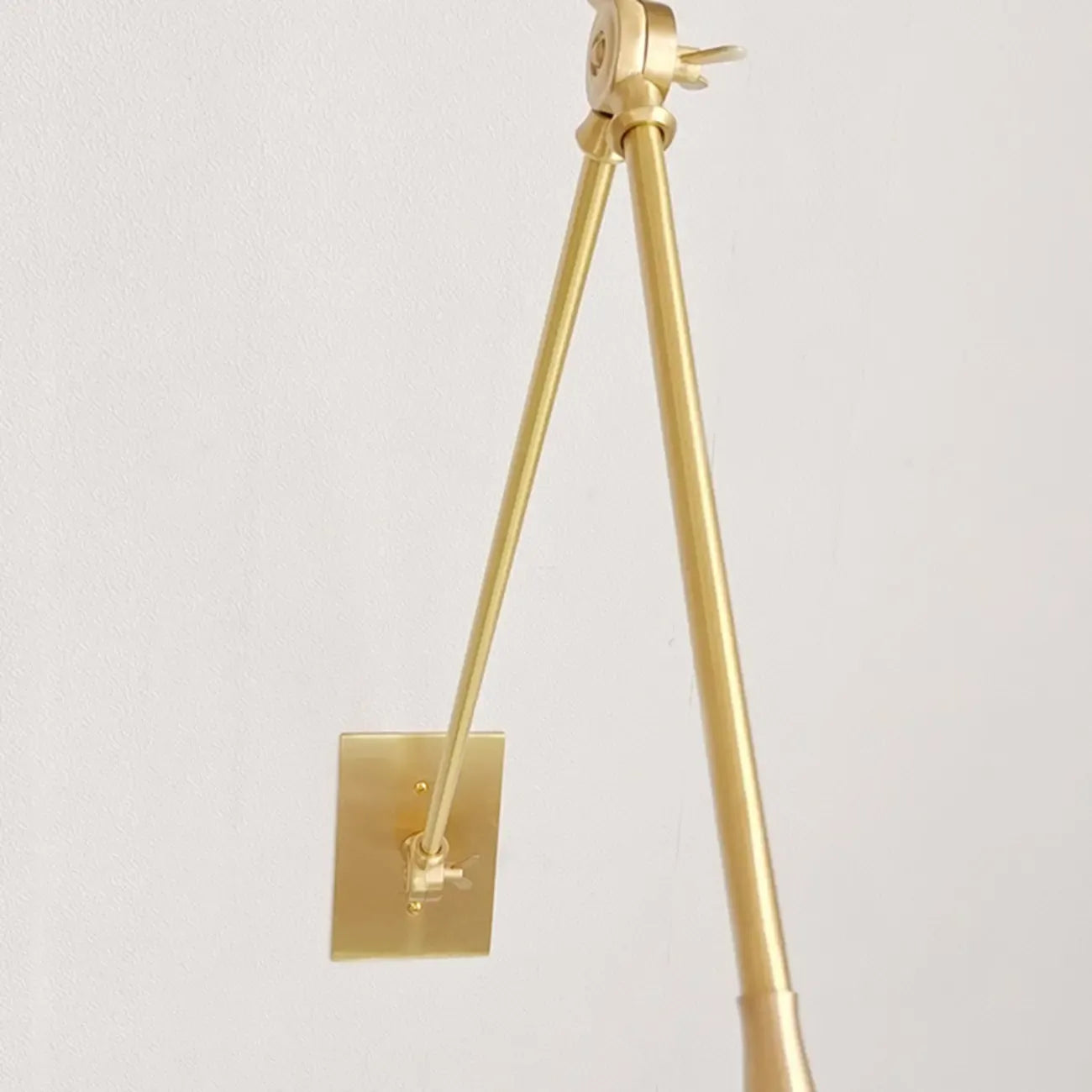 Adjustable Trendy White Cone Swing Arm Wall Sconce