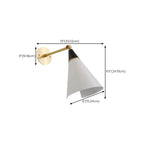 Adjustable Trendy White Cone Swing Arm Wall Sconce