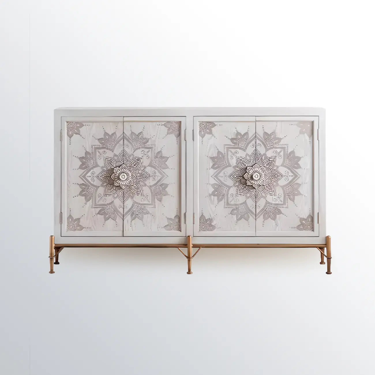 Rustic Freestanding Accent Cabinet for Living Room Decor