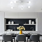 Industrial Branch Metal Semi Flush Ceiling Light