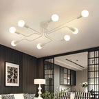 Industrial Branch Metal Semi Flush Ceiling Light