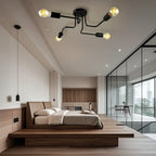 Industrial Branch Metal Semi Flush Ceiling Light