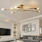 Industrial Branch Metal Semi Flush Ceiling Light