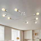Industrial Branch Metal Semi Flush Ceiling Light
