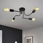 Industrial Branch Metal Semi Flush Ceiling Light