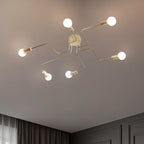 Industrial Branch Metal Semi Flush Ceiling Light