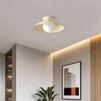 Mini Beige Dome Metal Modern Semi Flush Ceiling Light