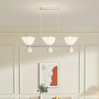 3-Light Modern Chrome Plastic Island Pendant Light