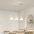 3-Light Modern Chrome Plastic Island Pendant Light