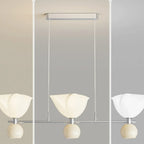 3-Light Modern Chrome Plastic Island Pendant Light