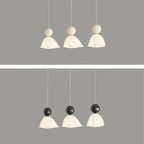 3-Light Modern Chrome Plastic Island Pendant Light