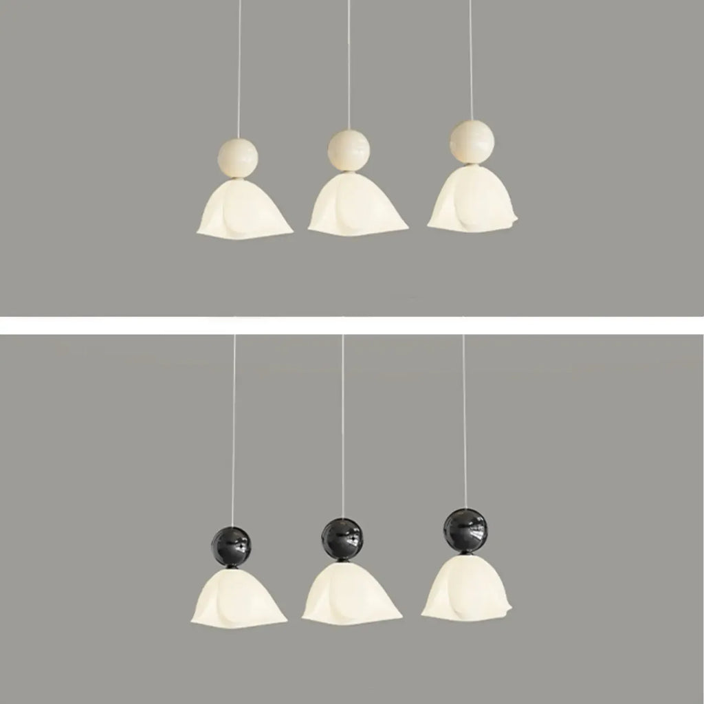 3-Light Modern Chrome Plastic Island Pendant Light