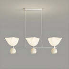 3-Light Modern Chrome Plastic Island Pendant Light