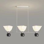 3-Light Modern Chrome Plastic Island Pendant Light