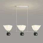 3-Light Modern Chrome Plastic Island Pendant Light