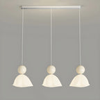 3-Light Modern Chrome Plastic Island Pendant Light