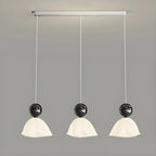 3-Light Modern Chrome Plastic Island Pendant Light
