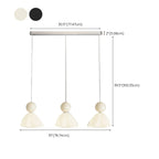 3-Light Modern Chrome Plastic Island Pendant Light