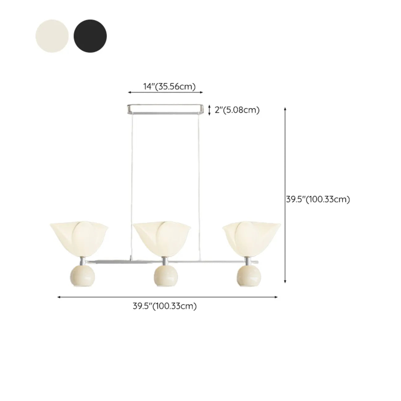 3-Light Modern Chrome Plastic Island Pendant Light