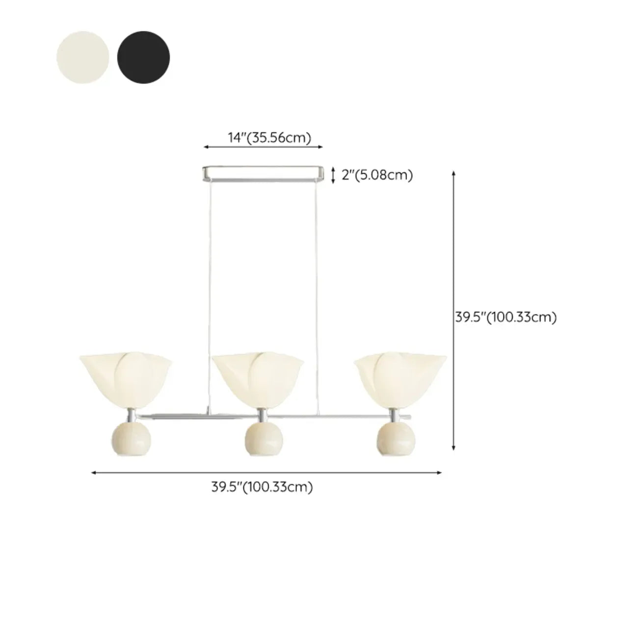 3-Light Modern Chrome Plastic Island Pendant Light