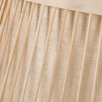 Rustic Bamboo Cover Oval Stand up Floor Lamp Shade for Living Room