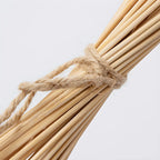 Rustic Bamboo Cover Oval Stand up Floor Lamp Shade for Living Room