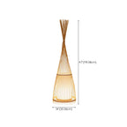 Rustic Bamboo Cover Oval Stand up Floor Lamp Shade for Living Room