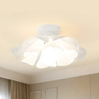 Elegant Floral LED Semi Flush Ceiling Light for Bedroom