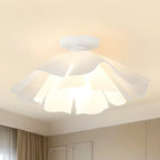 Elegant Floral LED Semi Flush Ceiling Light for Bedroom